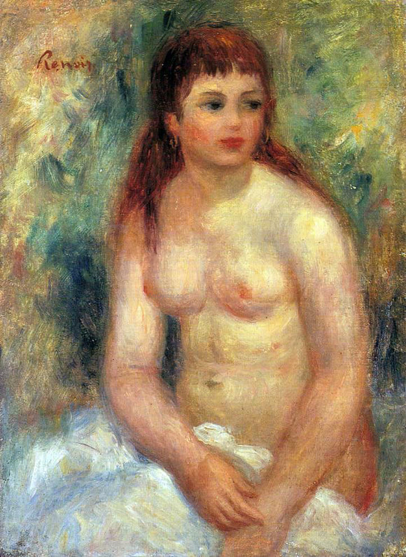  Pierre Auguste Renoir Seated Young Woman, Nude - Art Print