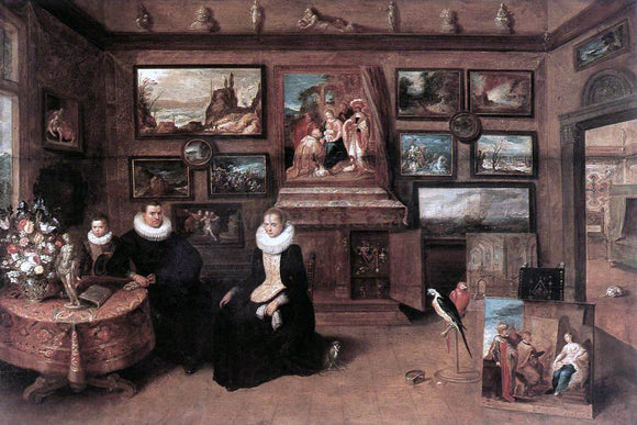  II Frans Francken Sebastiaan Leerse in his Gallery - Art Print