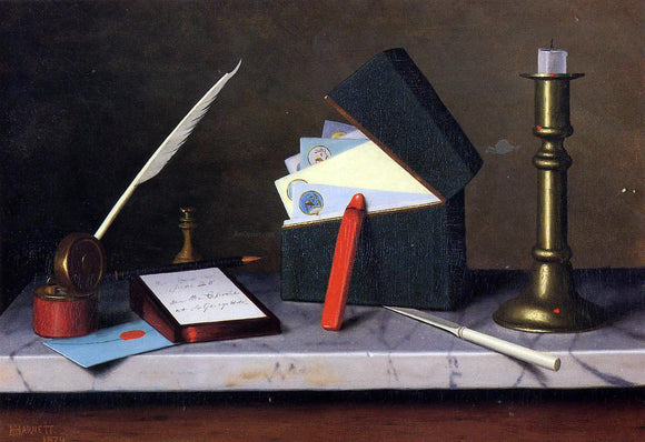  William Michael Harnett Secretary's Table - Art Print