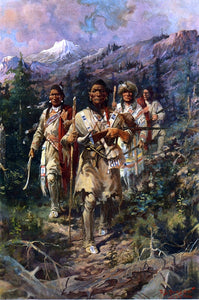  Edgar Samuel Paxson Seeking the White Man's Book - Art Print