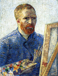  Vincent Van Gogh Self Portrait as a Painter (also known as Self Portrait in Front of the Easel) - Art Print