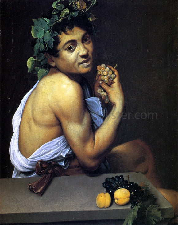  Caravaggio Self Portrait as Bacchus (also known as Suck Bacchus or Satyr with Grapes) - Art Print