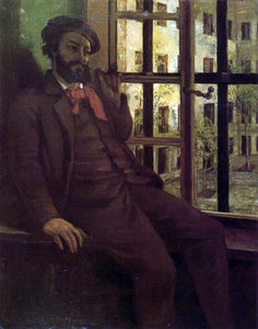  Gustave Courbet Self Portrait at Ste.-Pelagie - Art Print
