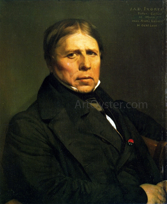  Jean-Auguste-Dominique Ingres Self Portrait at the Age of 78 - Art Print