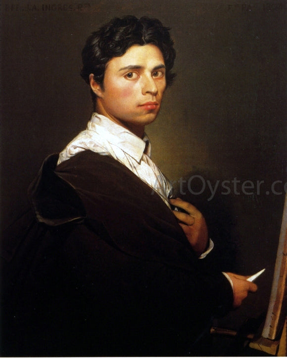  Jean-Auguste-Dominique Ingres Self Portrait at the Easel - Art Print