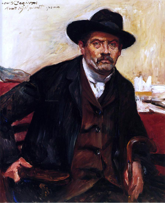  Lovis Corinth Self Portrait in a Black Hat - Art Print