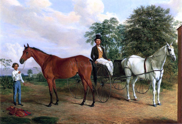  Edward Troye Self Portrait in a Carriage - Art Print