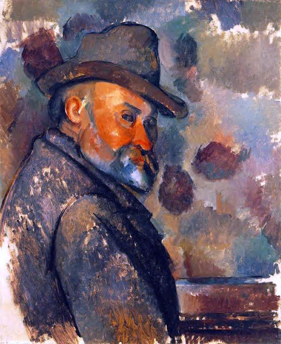  Paul Cezanne Self Portrait in a Felt Hat - Art Print