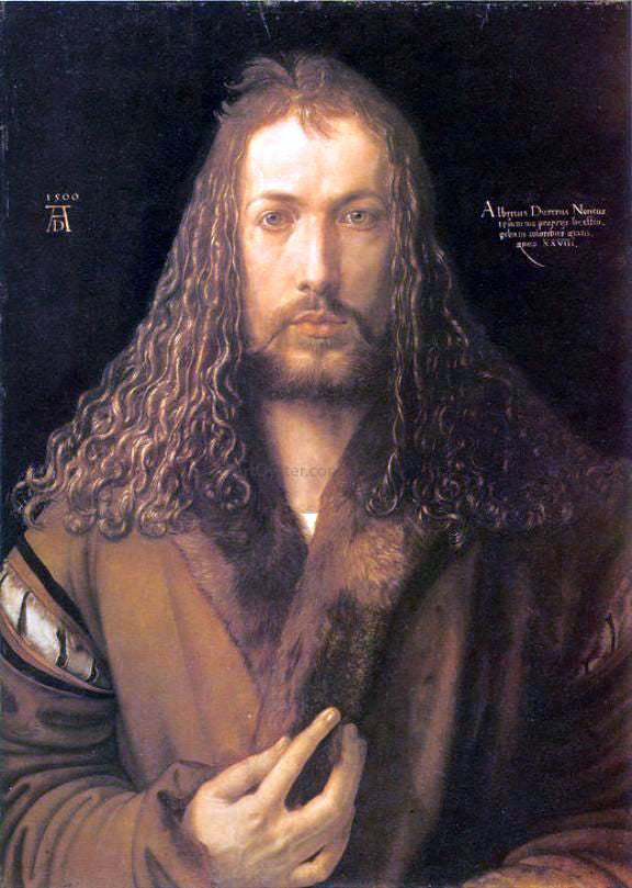  Albrecht Durer Self Portrait in a Fur-Collard Robe - Art Print