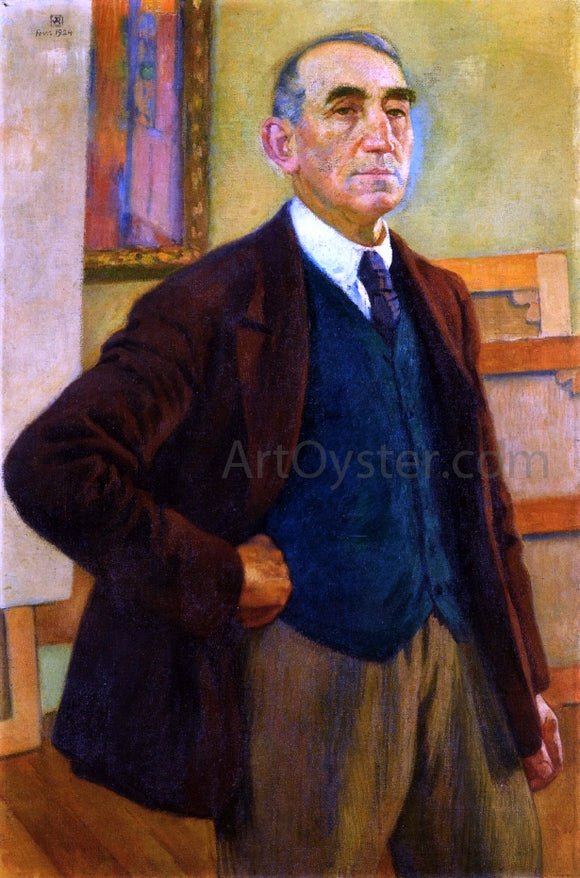  Theo Van Rysselberghe Self Portrait in a Green Waistcoat - Art Print