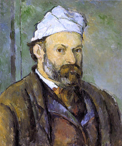  Paul Cezanne Self Portrait in a White Cap - Art Print