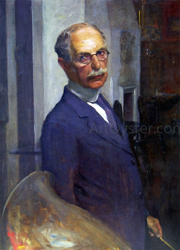  Ignaz Marcel Gaugengigl Self Portrait in the Artist's Studio - Art Print