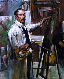  Lovis Corinth Self Portrait in the Studio - Art Print