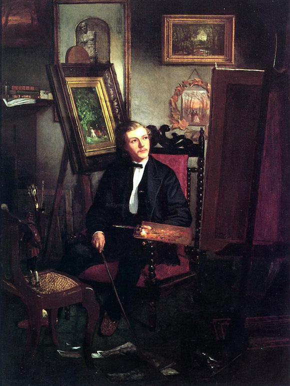  Thomas Hovenden Self Portrait of the Artist in His Studio - Art Print