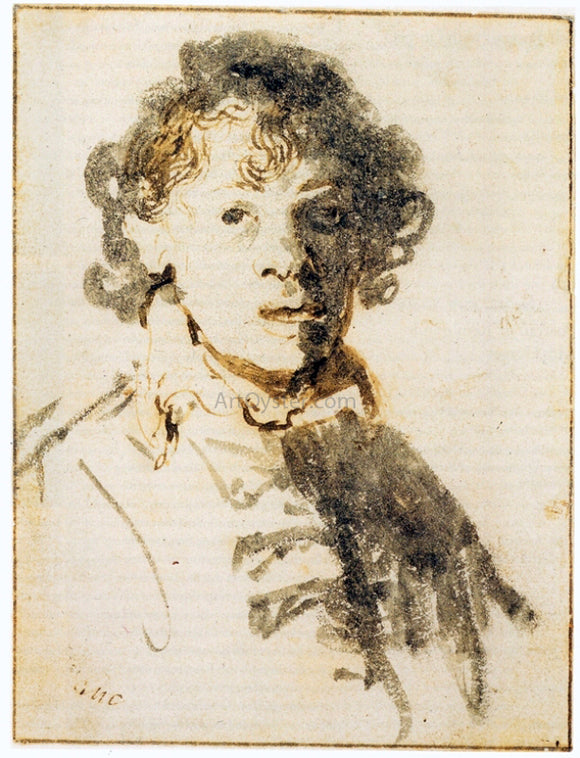  Rembrandt Van Rijn Self Portrait, Open-Mouthed - Art Print