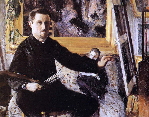  Gustave Caillebotte Self Portrait with Easel - Art Print