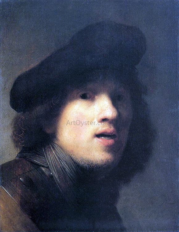 Rembrandt Van Rijn Self Portrait with Gorget and Beret - Art Print