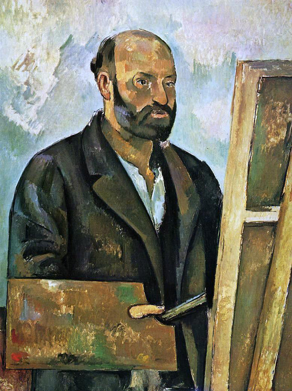  Paul Cezanne Self Portrait with Palette - Art Print