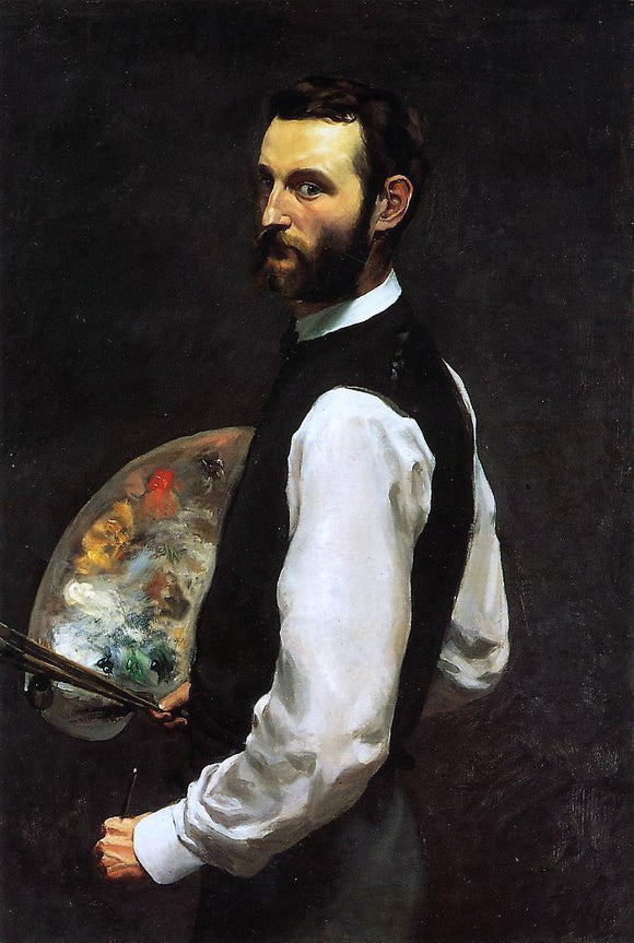  Jean Frederic Bazille Self Portrait with Palette - Art Print