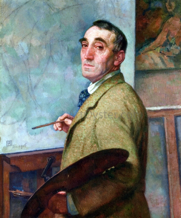  Theo Van Rysselberghe Self Portrait with Palette - Art Print