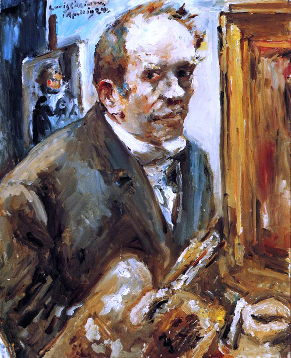  Lovis Corinth Self Portrait with Palette - Art Print