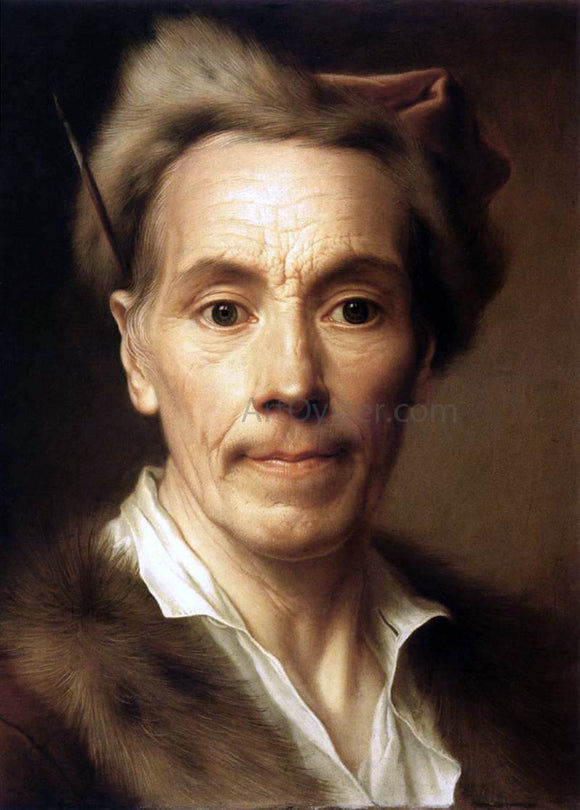  Christian Seybold Self-Portrait as an Old Man - Art Print
