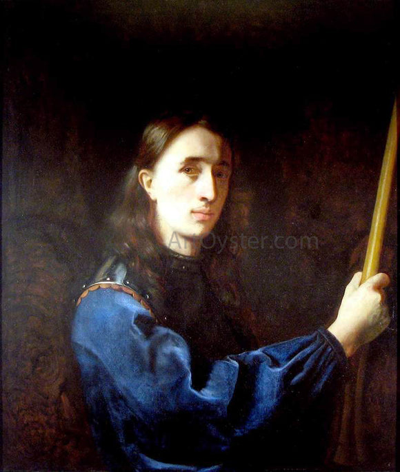  Johann Ulrich Mayr Self-Portrait in a Blue Coat with Cuirass - Art Print