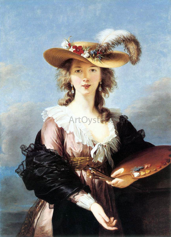  Elisabeth Le Brun Self-Portrait in a Straw Hat - Art Print