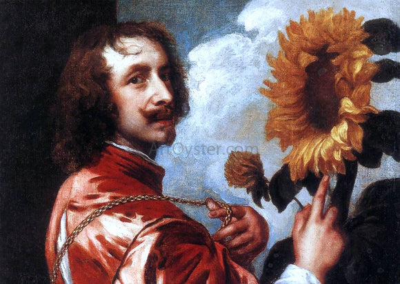  Sir Antony Van Dyck Self-portrait with a Sunflower - Art Print