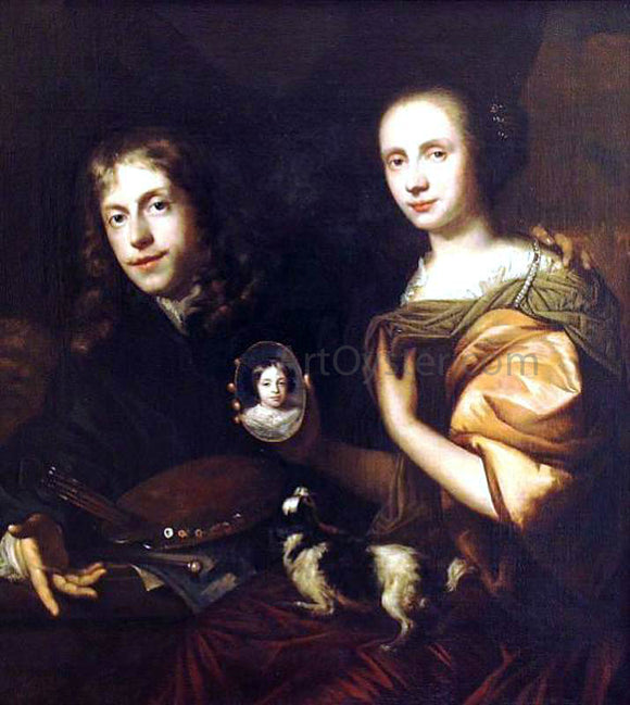  Jan De Baen Self-Portrait with His Wife, Maria de Kinderen - Art Print