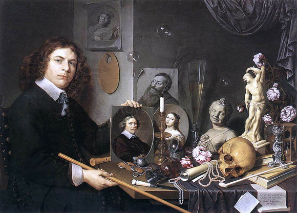  Giovanni Baglione Self-Portrait With Vanitas Symbols - Art Print