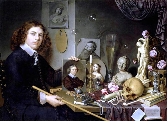  David Bailly Self-Portrait with Vanitas Symbols - Art Print