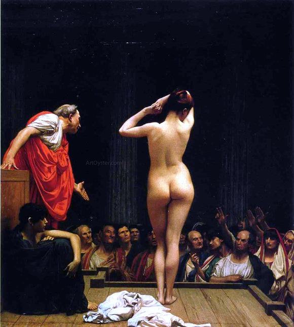  Jean-Leon Gerome Selling Slaves in Rome - Art Print
