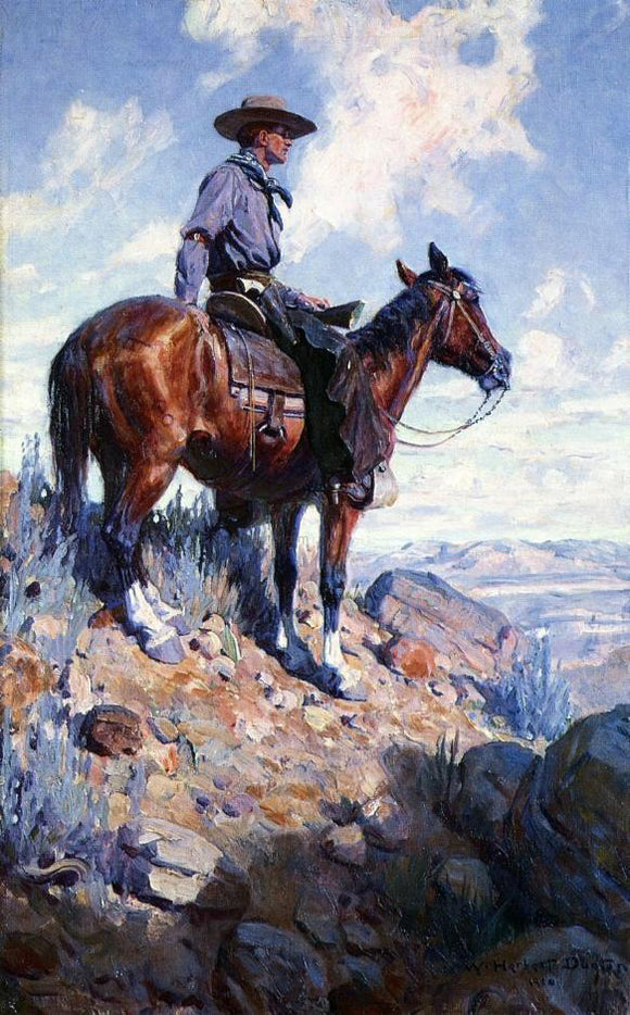  W Herbert Dunton Sentinel of the Plains - Art Print