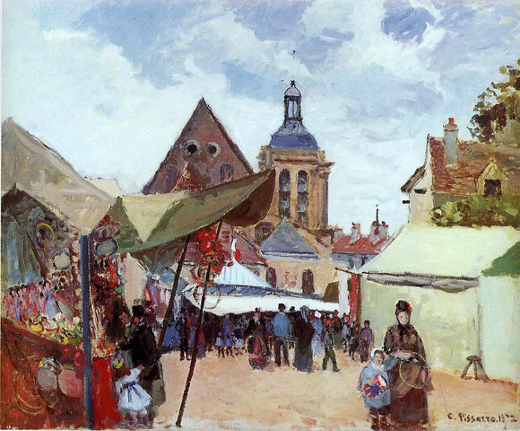  Camille Pissarro September Celebration, Pontoise - Art Print