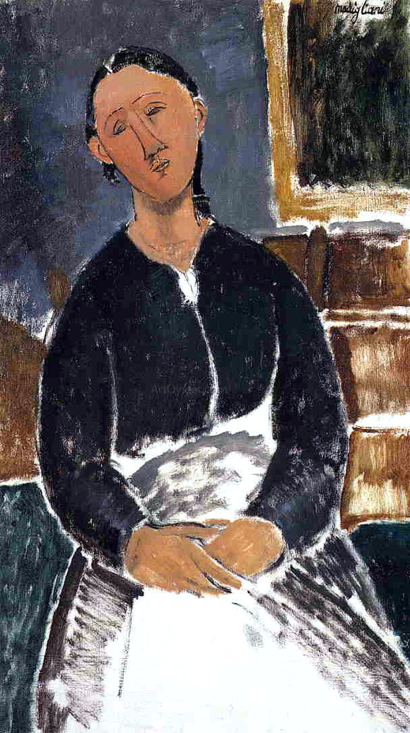  Amedeo Modigliani Serving Woman (also known as La Fantesca) - Art Print
