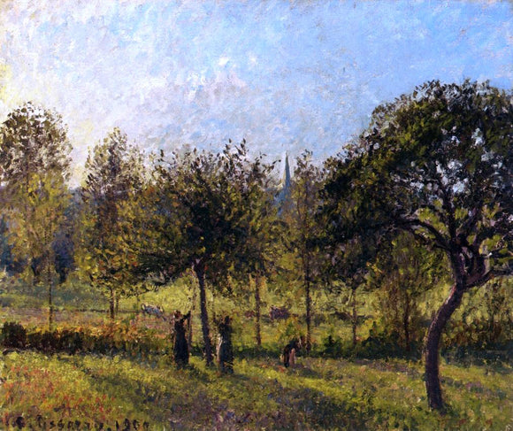  Camille Pissarro Setting Sun, Autumn in Eragny - Art Print