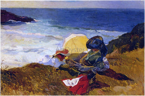  Joaquin Sorolla Y Bastida Setting Sun in Biarritz - Art Print