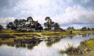  Benjamin Williams Leader Severn Side, Sabrina's Stream at Kempsey on the River Severn - Art Print