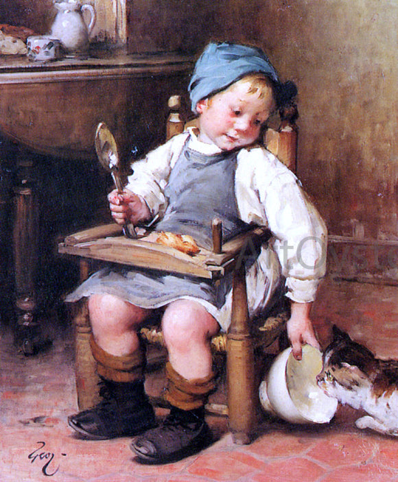  Henry Jean Geoffroy Sharing a Meal - Art Print