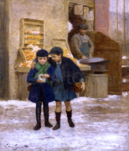  Victor Gabriel Gilbert Sharing the Treats - Art Print