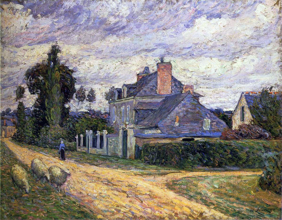 Henri Lebasque Sheep in the Village Street - Art Print