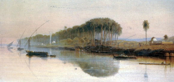  Edward Lear Sheikh Abadeh on the Nile - Art Print
