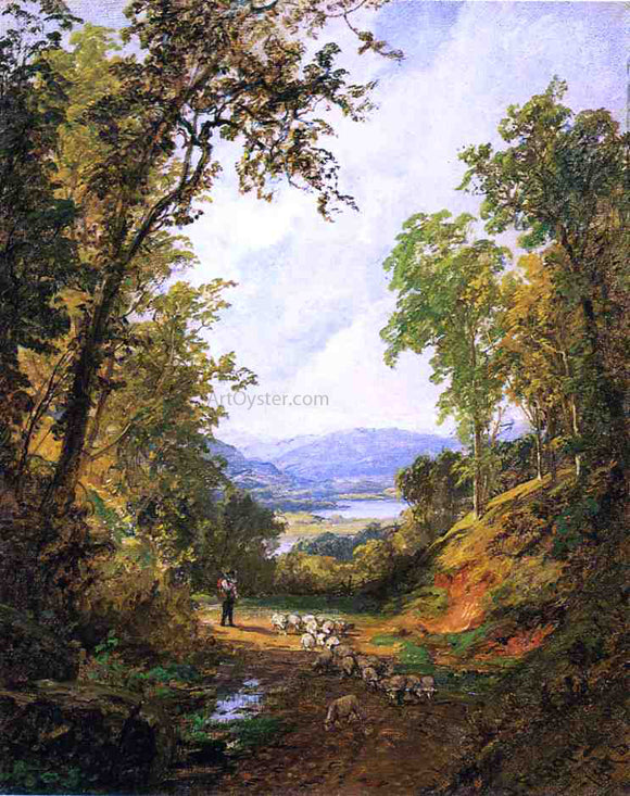  Jasper Francis Cropsey Shepherd and Flock - Art Print