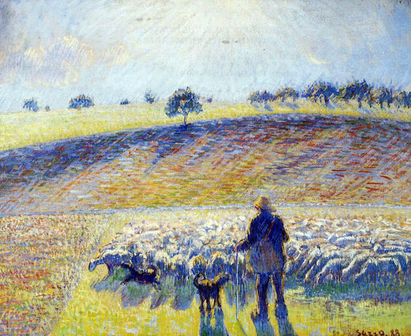  Camille Pissarro Shepherd and Sheep - Art Print