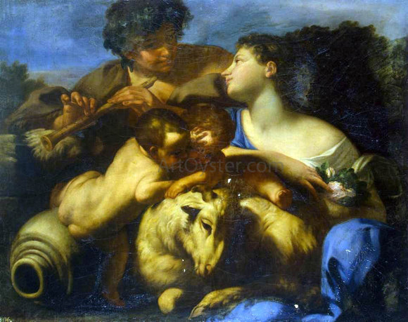  Carlo Cignani Shepherd and Shepherdess - Art Print