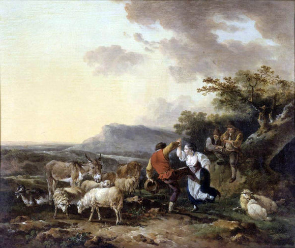  Philip Jacques De Loutherbourg Shepherd and Shepherdess Dancing - Art Print