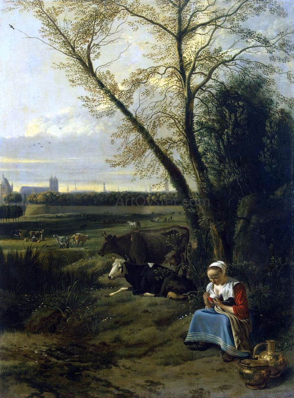  Jan Siberechts Shepherdess - Art Print