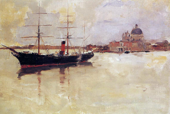  Frank Duveneck Ship in Grand Canal - Art Print