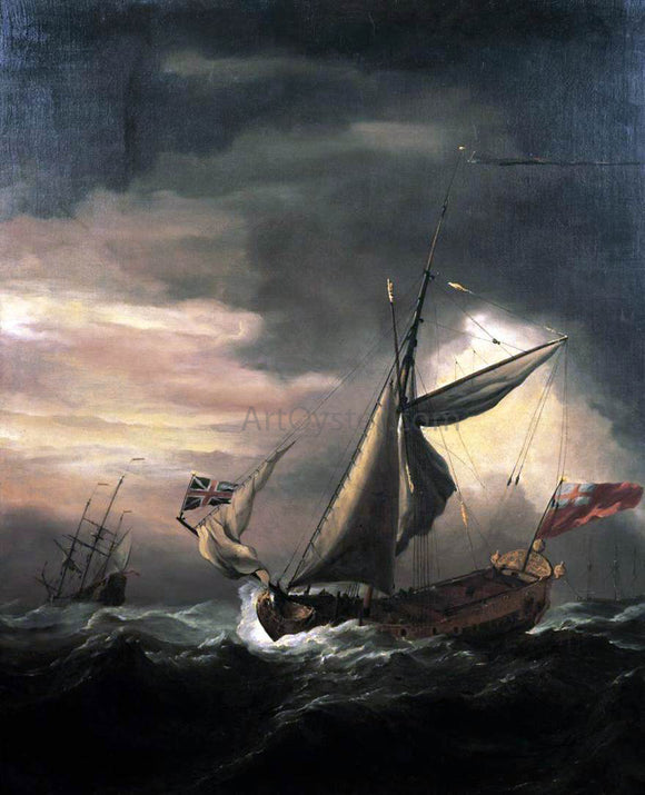  The Younger Willem Van de  Velde Shipping in Heavy Seas - Art Print